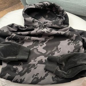 Men's Adidas Grey Camo Hoodie - Size Large